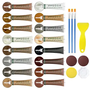 Wood Furniture Repair Kit: 16-Color Filler , Wood Touch Up for Scratches/Cracks/Holes/Stains in Floors/Table/Cabinets(Hardwood/Laminate)