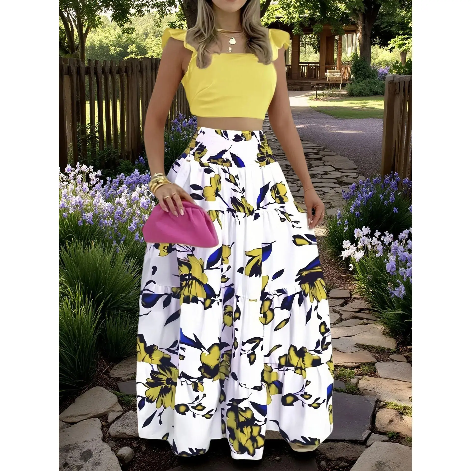 Printed Yellow Flower