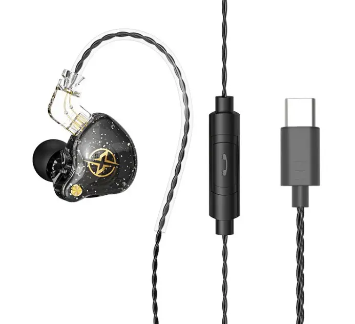 BlueWow Wired Gaming In-Ear Earbuds - Gaming Headsets with 11mm Dynamic Driver, Oxygen-Free Copper Core Wire, Detachable Cable, Type-C Jack, Stylish Design, High Cost-Performance for Musicians (Not Water Resistant)