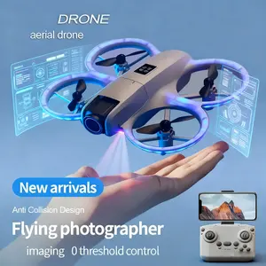 Foldable Mini RC Drone for Kids & Novices, Anti-Collision Design, Stable Hover, LED Lights, Easy Indoor & Outdoor Flying Electronics Toy, Novice