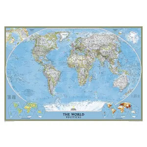 National Geographic Classic Political World Map Mural