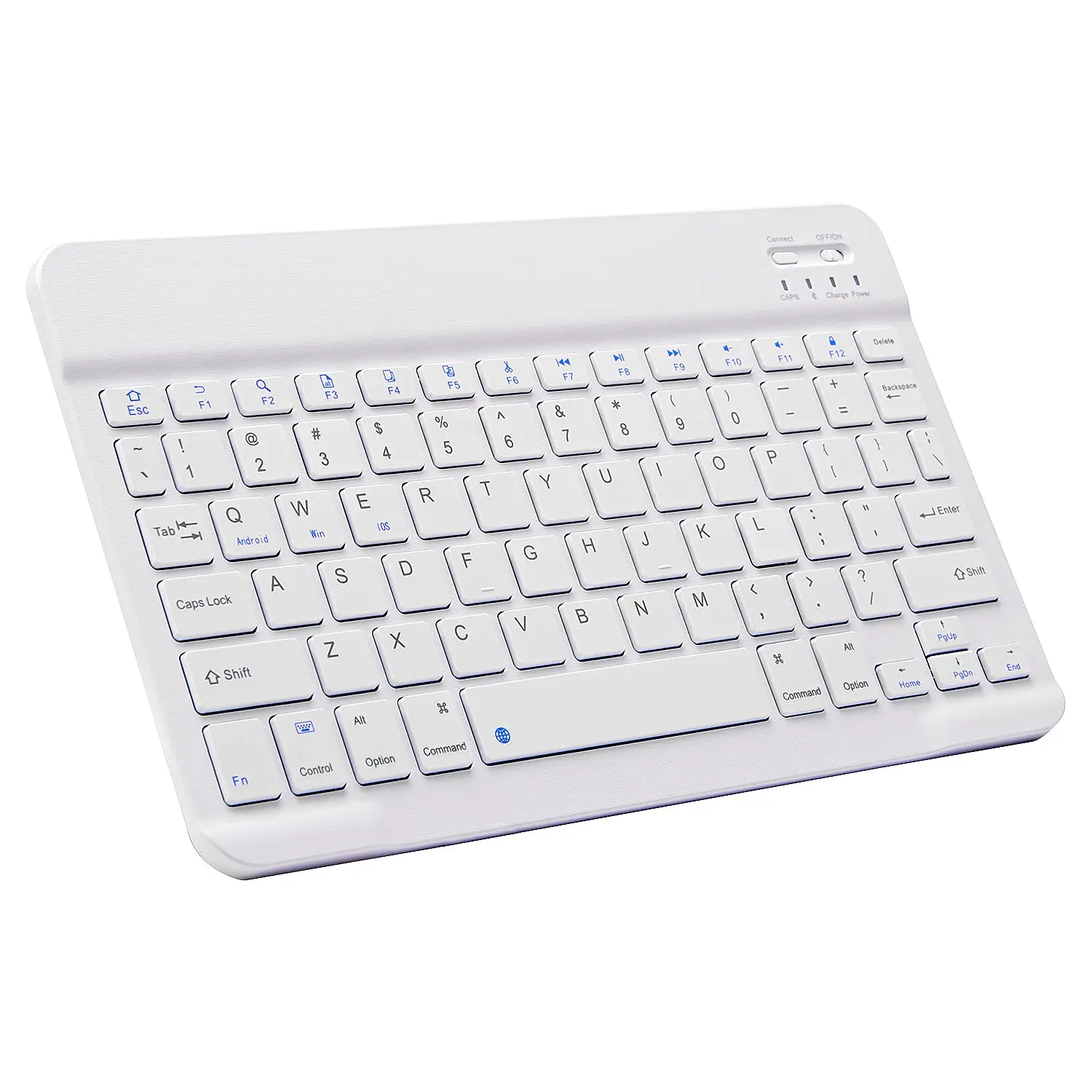 ABS Plastic Bluetooth Wireless Tablet Keyboard - Compact, Portable, Silent, Ultra-Thin, Lightweight Accessories Compatible with iPad, Android Tablet, Laptop, Phone for Office Use