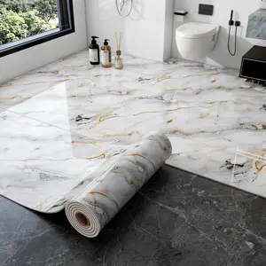 Thick Self-Adhesive Tile Look Wall Stickers, Marble Backsplash Wallpaper, Waterproof Moistureproof Moldproof, DIY Decor for Kitchen Bedroom Living Room Bathroom
