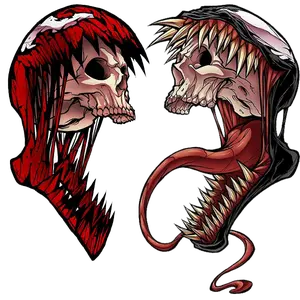 Venom and Carnage Skulls