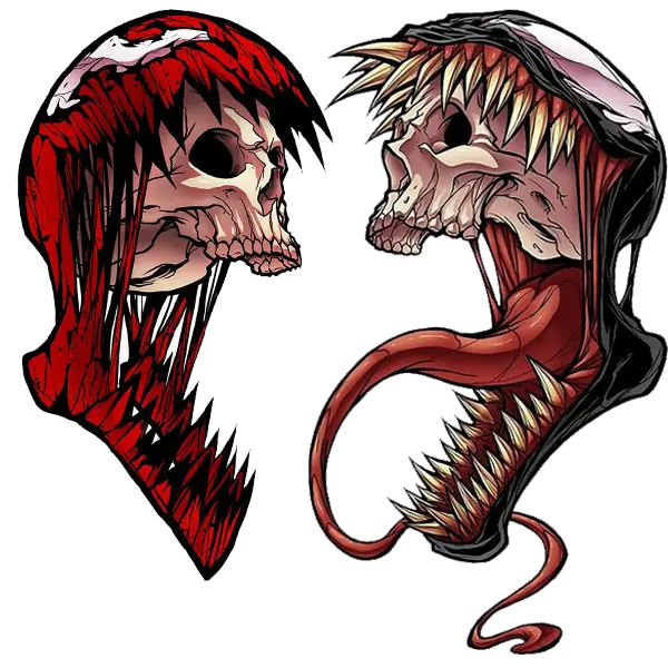 Venom and Carnage Skulls