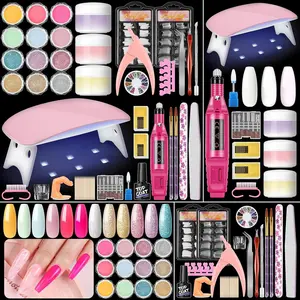 12 Colors Nail Art Kit UV LED Nail Lamp Beginners Home Manicure Nail Polish Set Nail Drill nails kit set