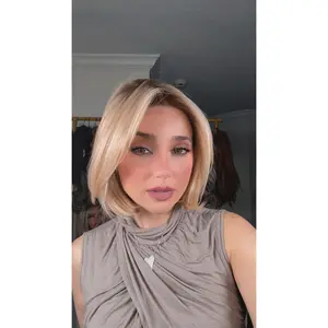 EllaRae | Mabel Style Wig | Full Monofilament Dark Rooted Warm Blonde