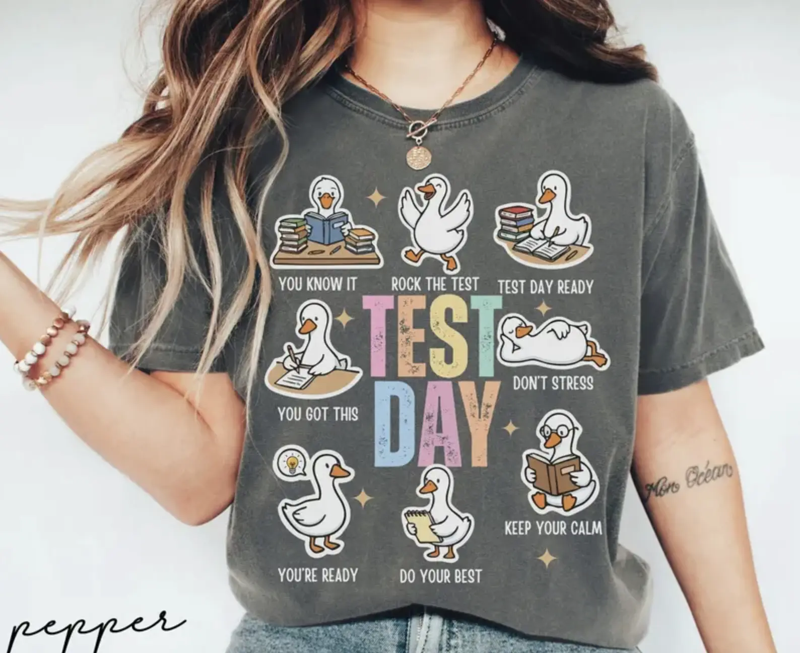 Comfort Colors Test Day Goose TShirt, Teacher Testing Day Shirt, Funny Goose Teacher Tee, School Testing Shirt, Test Day Shirt, Teacher Encouragement Tee