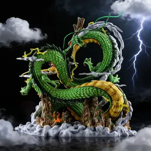 24CM Dragon God Resin-Like PVC Figure – Exquisite Head Sculpt Details, Home Office Desk Anime Room Decor, Must-Have for Perfect Centerpiece for Anime Collection