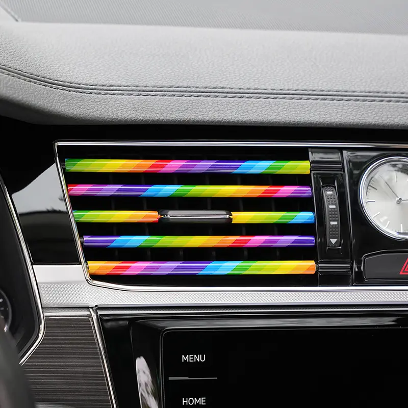 Car air vent decorative strip for car interior modification accessories and car interior supplies; leaf-style clip-on bright trim