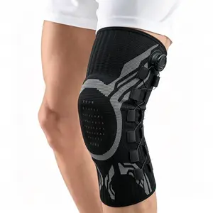 Compression Knee Brace with Adjustable Fit, Patella Gel Pad & Side Stabilizers for Running, Gym, Basketball & Joint Pain Relief