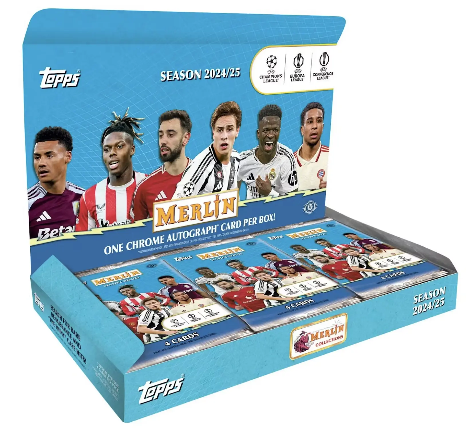 2024/25 Topps Chrome Merlin UEFA Club Competitions Soccer Hobby Box