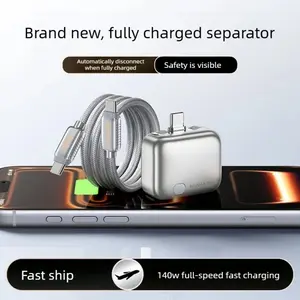physical-disconnect battery guard protection Intelligence Full Charge Auto-Disconnect charger Charging Adapter 140W Fast Charge Safety Separator Automatically for Type-C Charge smart auto-stop accessory