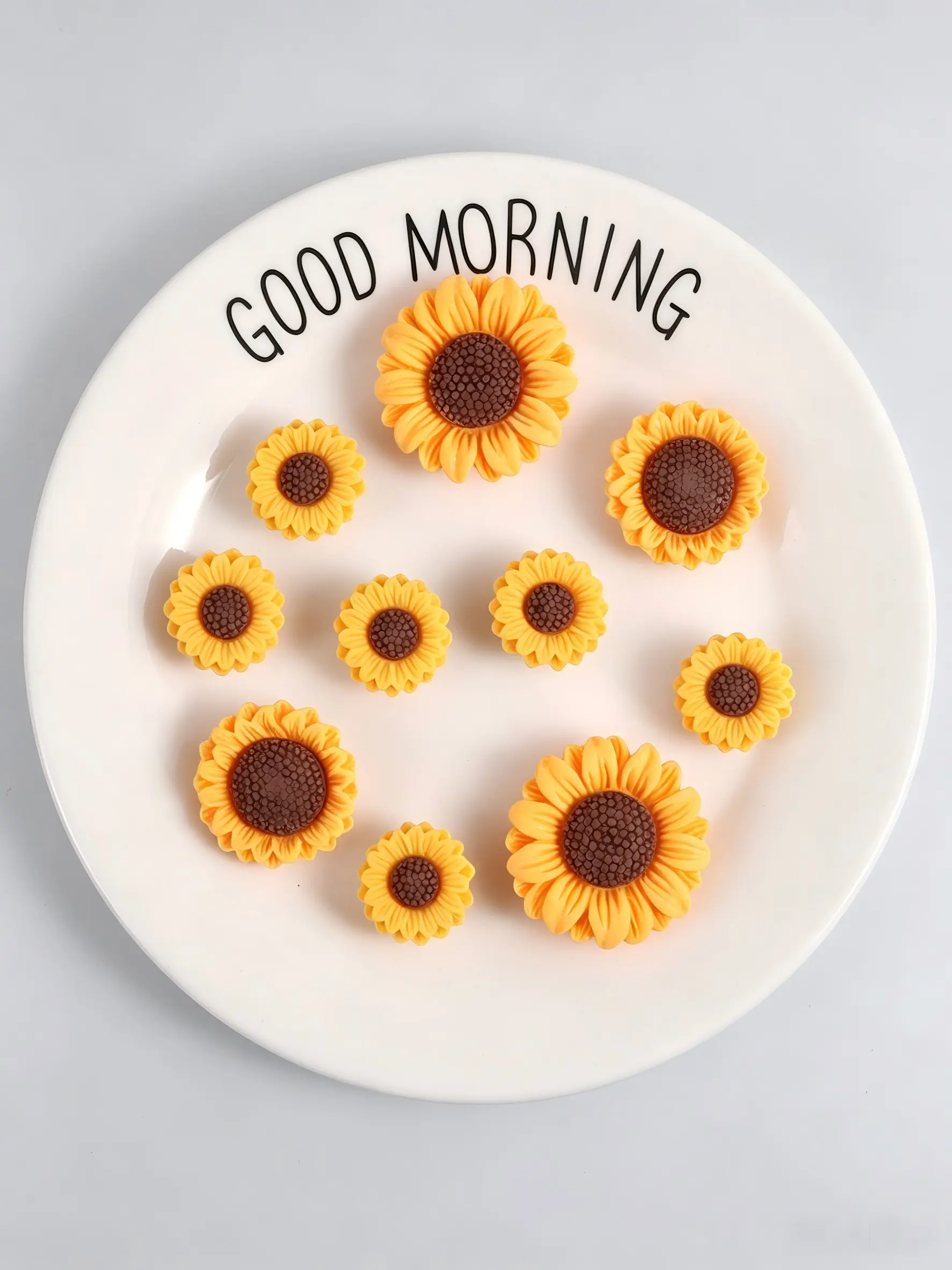 DIY 10Pcs Multi Size Sunflower Resin Shoe Charms for Crocs Decoration Bag Accessories and DIY Craft Making Kit DIY Accessories Set