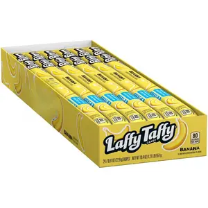 Laffy Taffy Rope Candy, Banana Flavor, 0.81 Ounce Ropes (Pack of 24)