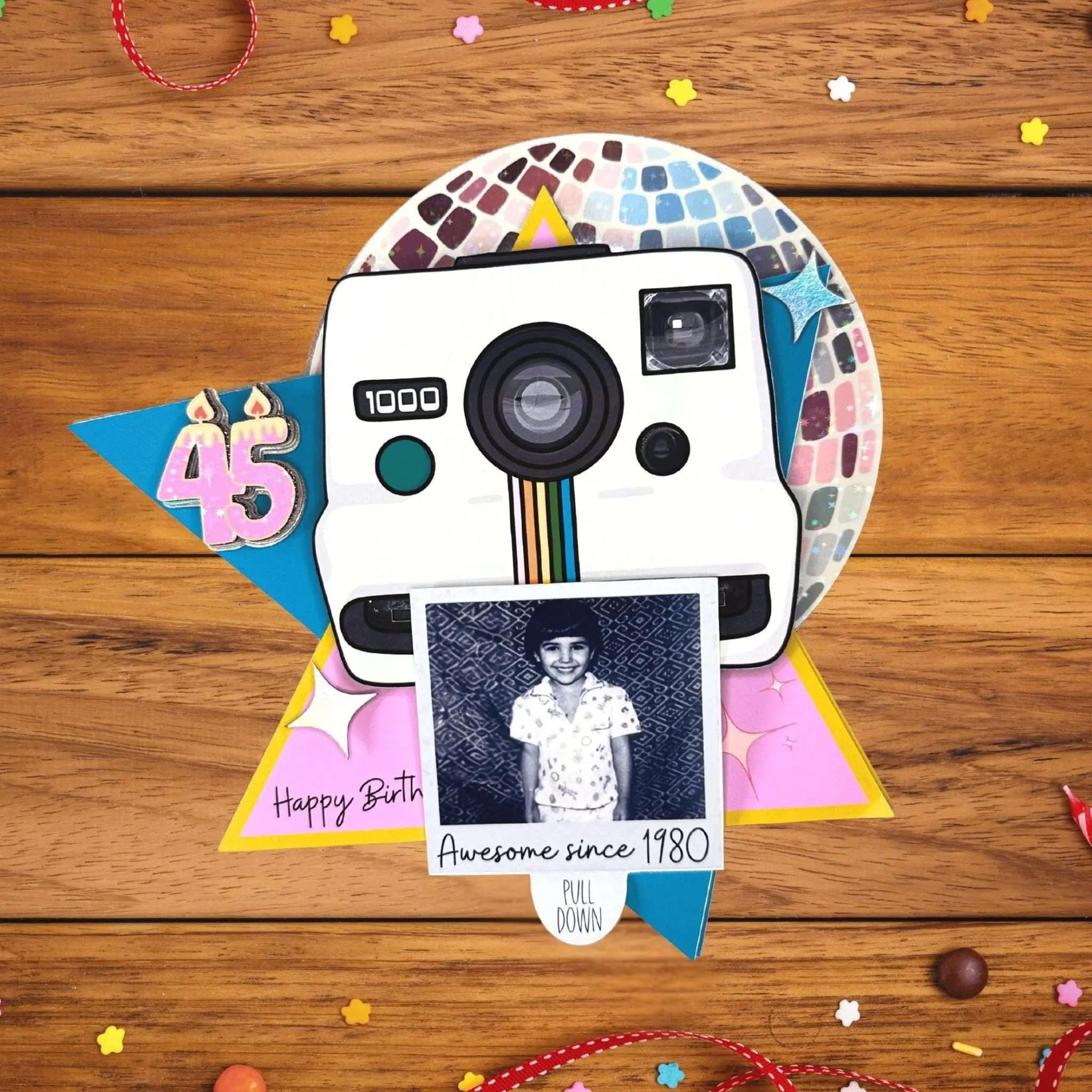 Instant Camera Photo Cake Topper