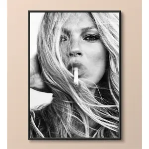 Kate Moss Poster Print Fashion Icon Vintage Home Aesthetic Decor Canvas Art 08x12 12x18 16x24 20x30 24x36 Inches Framed Unframed Options