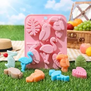 6-Cavity Silicone Mold | Tree Leaves And Birds Chocolate Mold | Ice Tray | Baking Cake Resin Candy Jello Maker | 3D Shaped Dessert Mold