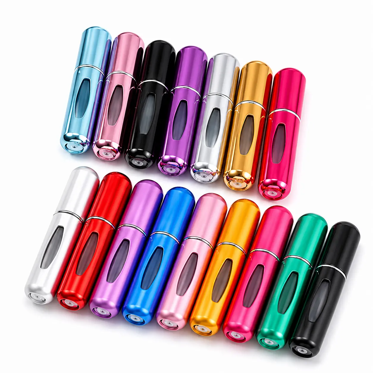 Portable Mini Refillable Perfume Atomizer Bottle, Travel Size Aluminum Spray Bottle for Perfume, Cologne & Fragrance Sample, Easy Refill Pocket Perfume Container