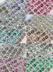 Luxe 10mm Round Shape Foiled Pointed Back Rhinestones for Nails Arts and DIY