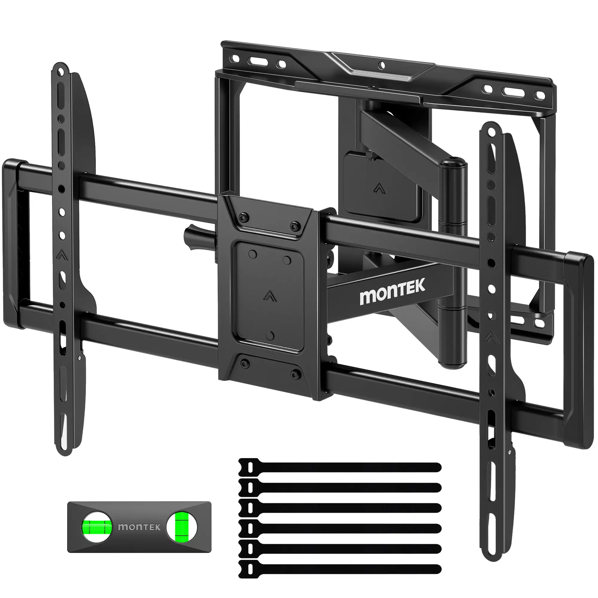 monTEK Full Motion TV Wall Mount for 37-90 Inch TVs, TV Mount Bracket with Articulating Arms, Tool-Free Tilt & Swivel, Extension, Up to 110lbs