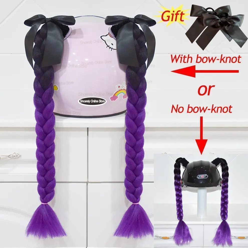 2pcs/pair New Motorcycle Helmet Braids Woman Braids Wig For Motorbike Helmets 164 colors Twist Dual Pigtail Ponytail With Sucker 2pcs/pair New Motorcycle Helmet Braids Woman Braids Wig For Motorbike Helmets 164 colors Twist Dual Pigtail Ponytail With Sucker