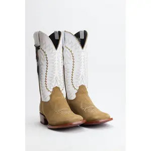 Chero's Roughout Honey Square Toe Boots