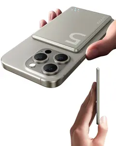 KUULAA Magnetic Lithium-Ion Power Bank Charger, 5000mAh Ultra-Slim 20W USB-C PD Fast Charging Ultra-Compact Pocket-Sized Wireless Charger for iPhone 17/16/15/14/13/12 Series, Mobile Accessory with Overheat Protection, Ideal for Outdoor Use, Ultra-Compact