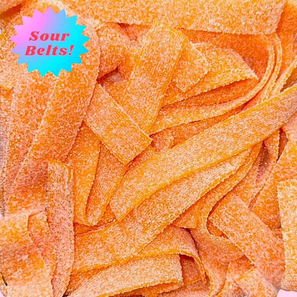 Super Sour Mango Belts! - Belt Candy Lovers, Mouth-Puckering Candy, Face-Scrunching Snack, Tasty Mango Belts - Soft, Tart & Sweet! Resealable Pouch