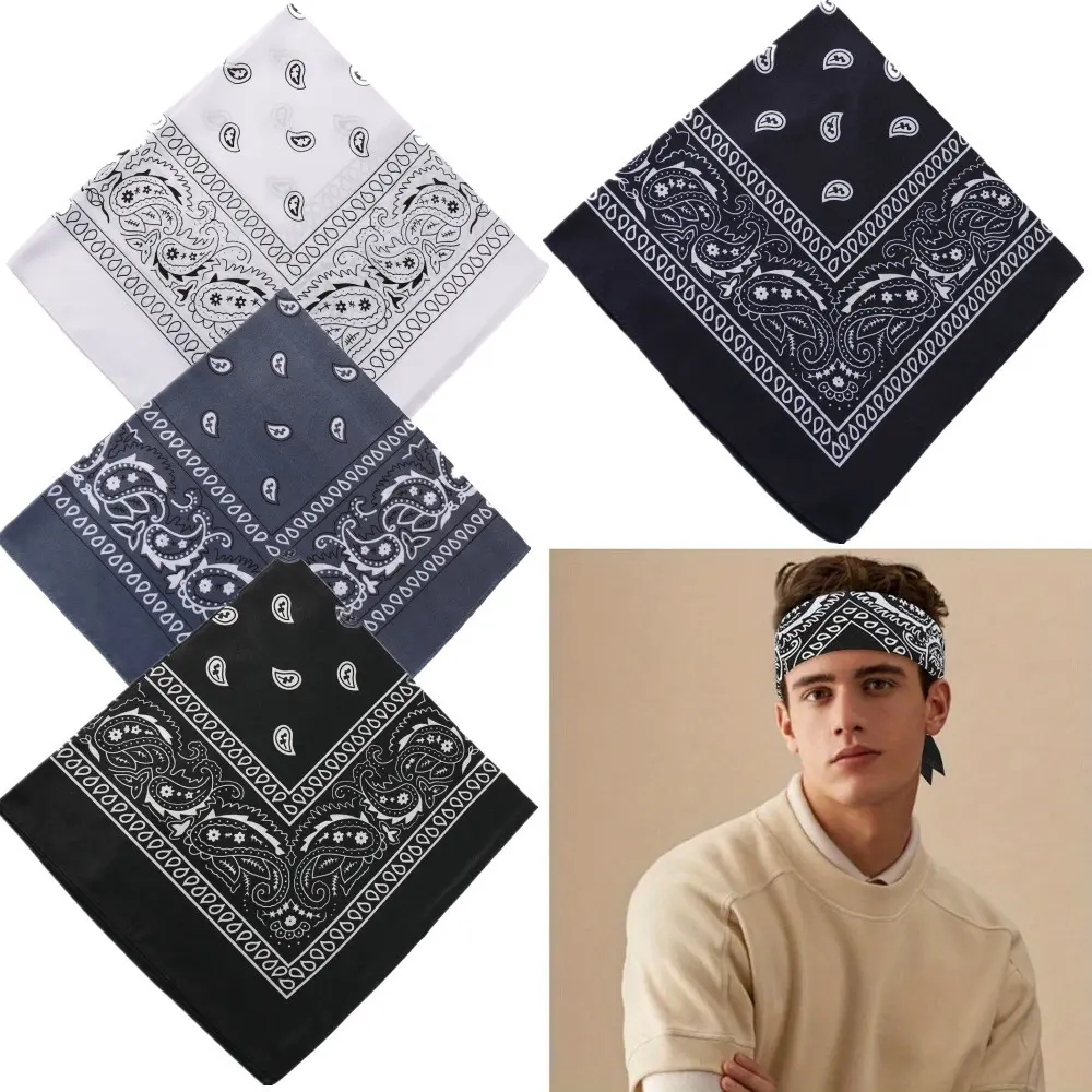 Men's & Women's 4PCS 21x21 Inch (54x54 cm) Sturdy Casual Synthetic Fashion Bandanas - Quick-Dry Kitchen Head Wrap, Hand-Wash Recommended Cosplay Handkerchiefs, Everyday