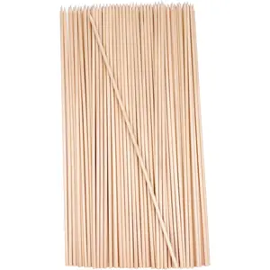 12" Natural Bamboo Wooden Skewers the diameter is 4mm (100 PCS) for BBQ, Fruit，Cocktail，Kabob，Chocolate Fountain，Appetiser,Grilling，Kitchen，crafting and Party