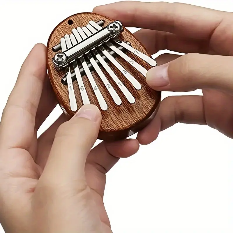 8-tone Mini Thumb Pan Mini Kalimba Finger Piano Thumb Piano Small Instrument, High Quality Wooden Kalimba Instrument Penware Gifts, Christmas and Halloween Gifts, Thanksgiving Gifts