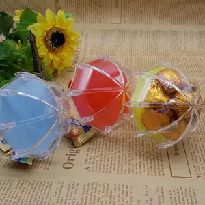 3 Piece Set Creative Wedding Candy Box, Mini Umbrella Design, Unique Gift Packaging, Perfect for Weddings and Celebrations