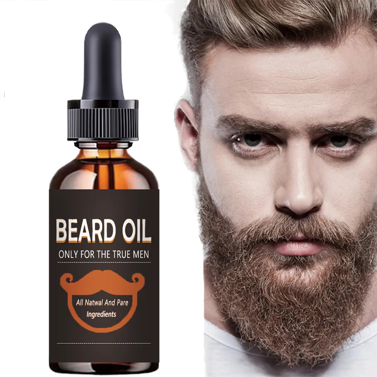 Men's Beard Serum—Enriched with hyaluronic acid and specially formulated for frizzy beards; it provides hydration, absorbs quickly, feels fresh and non-greasy, and leaves the beard soft and smooth.