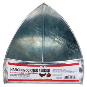 Miller Manufacturing Company Hanging Corner Poultry Feeder, Galvanized Steel
