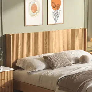 80.3'' Wood Headboard Queen Size with Charging Stations, Boho Bed Frame Wall Mounted Headboards,Easy Assembly,Modern Farmhouse Bed headboard Only (King)