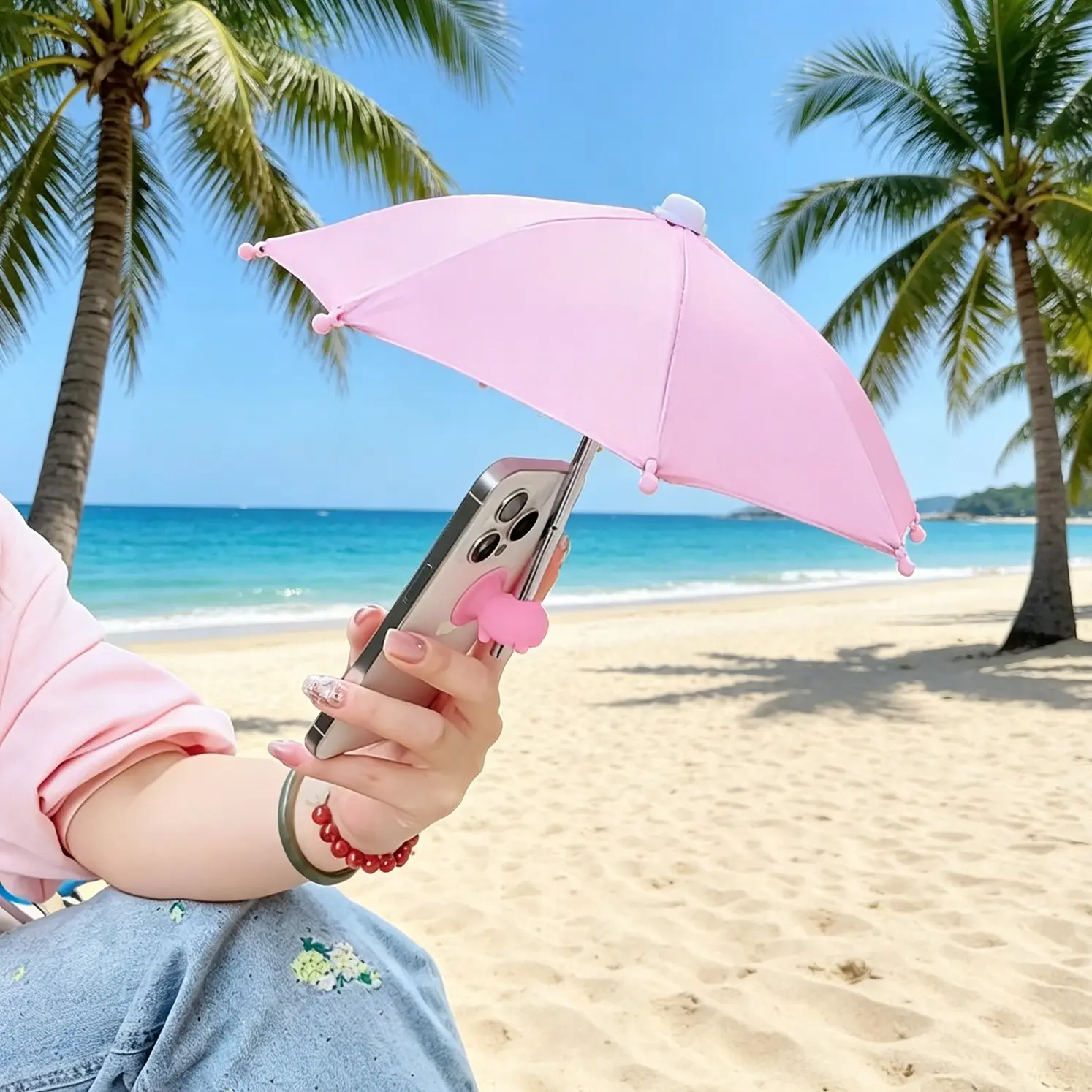Phone Umbrella Stand, Mini Sunshade Umbrella for Phone, Adjustable Fist-Style Suction Cup, Universal Anti-Glare Sunshield, Ideal for Outdoor Use, Phone Mount, Cell Phone Mounts, Cellphone Holder, Phone Holder Mount