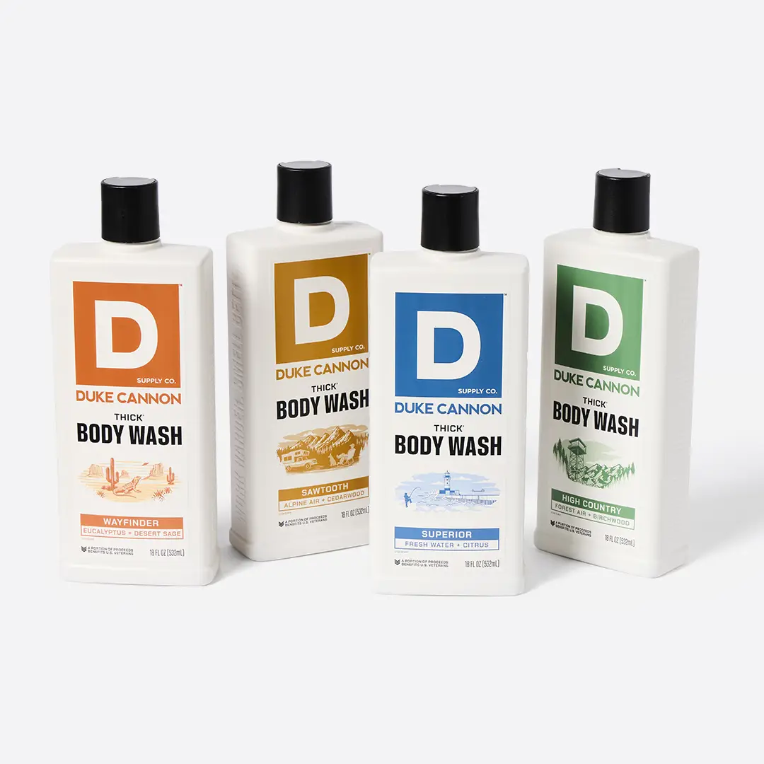 Duke Cannon Supply Co. THICK High-Viscosity Body Wash -- Scent Seeker 4 Pack