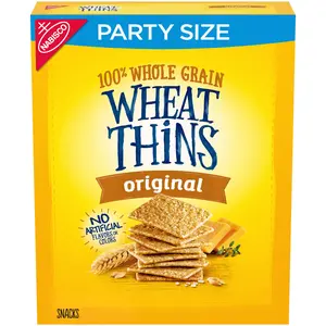 WHEAT THINS Original Snacks, Whole Grain Wheat Crackers, Party Size, 20 oz