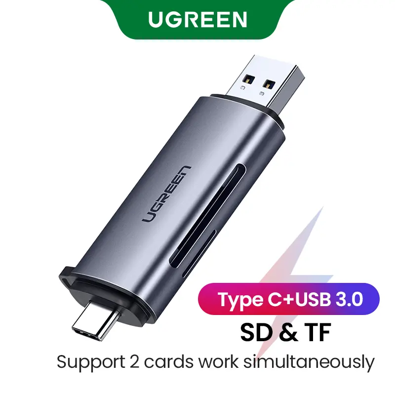 UGREEN SD Card Reader, USB C USB 3.0 Micro SD Card Reader for SD SDHC SDXC MicroSD Compatible with iPhone 17 16 15 Pro Max Samsung Android Computer PC（SD Card Not Included）-DealsForYouDays