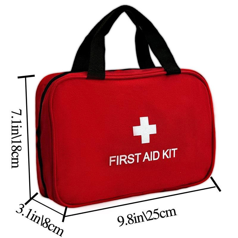 Emergency First Aid Kit, Durable Red Case Emergency Medical Kit, Home & Office & Car Emergency Kit, Portable Emergency Kit, Outdoor Adventure, Hiking, Camping, Survival Medical Kit, Emergency Survival Kit Supplies