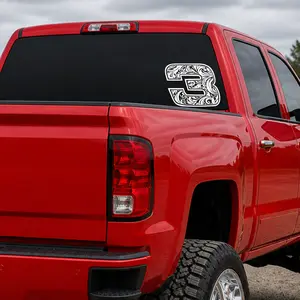 Leather Tooled 3 Vinyl Decal