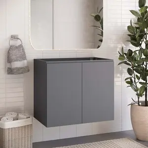 Modway Bryn 30" Wall-Mount Bathroom Vanity (Sink Basin Not Included) in Gray