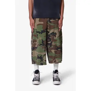 mnml Extra Long Cargo Shorts - Camo