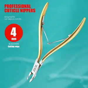 Ultra-Sharp 4mm Jaw Cuticle Nipper, Premium Stainless Steel Construction, Precision Nail Tool for Salon, Spa and Home Manicure Pedicure Grooming