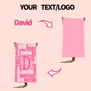Custom Unisex Lint-Free Beach Towel - Ultra-Absorbent, Quick-Drying Polyester, Modern Style, Machine Washable - Ideal for Swimming, Travel - Home Bathroom Essential Towel, Lint-Free Beach Towels