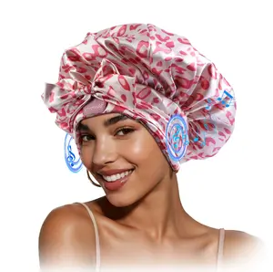 2-in-1 Bluetooth Sleep Bonnet – Wireless Music Sleep Cap with Premium Soft Satin, Built-in Ultra-Thin Speakers for Side Sleepers, Protects Hair While You Sleep & Relax, Ideal Self-Care Gift for Women