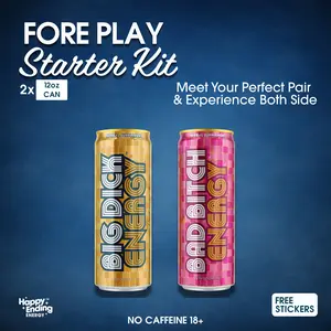 FOREPLAY STARTER KIT - 1 can BIG D*CK ENERGY + 1 can BAD BITCH ENERGY Herbal Supplement Beverages