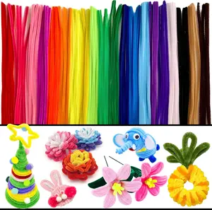 400pcs 12in x 7mm Chenille Stems Pipe Cleaners, 20 Assorted Colors, DIY Craft Supplies for Beading, Jewelry Making & Christmas Decorations