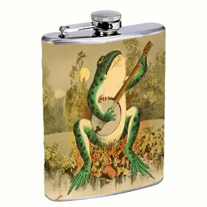 Banjo Frog 8oz Stainless Steel Flask